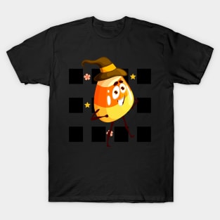 Cute Retro Halloween Candy Corn Pumpkin Costume Kids Toddler T-Shirt